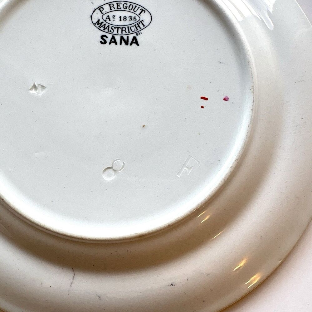 Set of 3 Antique Petrus Regout Maastricht "Sana" Plates – Dutch Transferware - Picture 6 of 16
